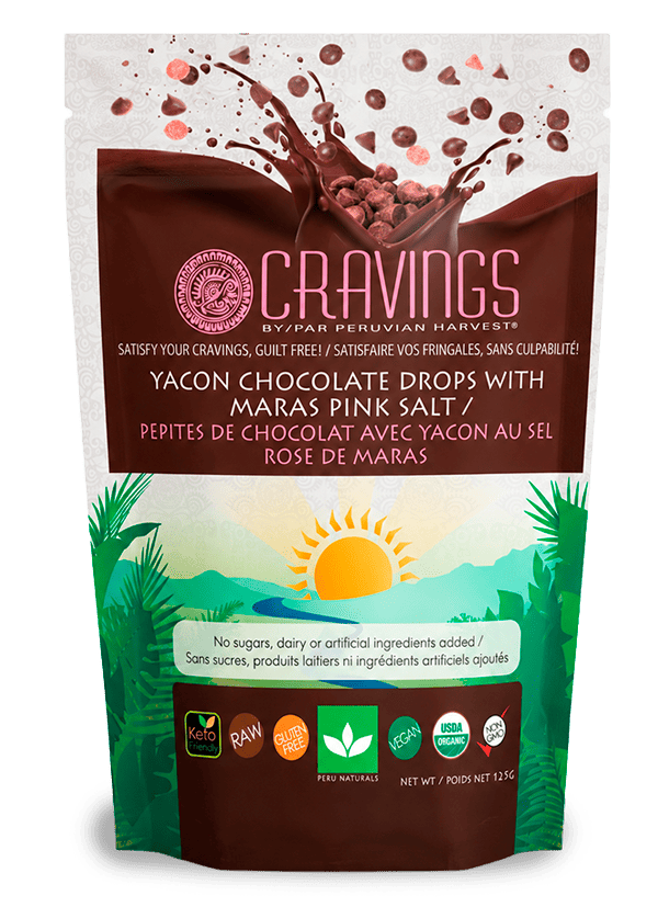 Yacon Chocolate Drops with Maras Pink Salt