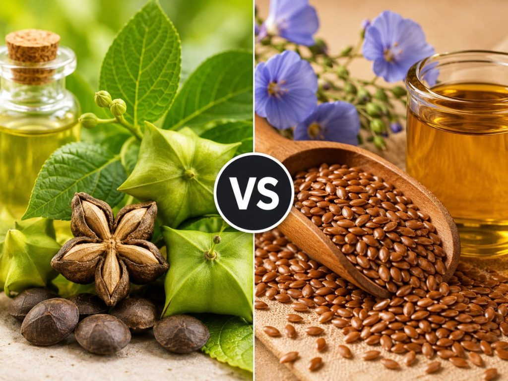Sacha Inchi Oil vs Flax Seeds Oil